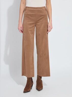 Vionette Vegan Suede Wide Leg Trouser- Lysse